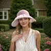 Anna-Kaci Extra Wide Brim Sun Visor Hat for Women Adjustable UV Protection Bow Detail Breathable Summer Beach Hat - 3 of 4