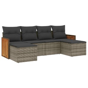 vidaXL Garden Sofa Set Grey - 1 of 4