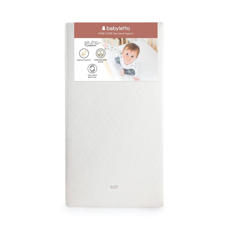 Babyletto Pure Core Non-Toxic Crib Mattress with Hybrid Waterproof Cover, Greenguard Gold Certified, 1 of 7