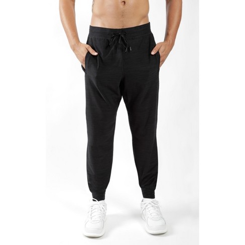 90 Degree By Reflex - Mens Heathered Jogger with Side Pockets and  Drawstring - Htr.Black - Large