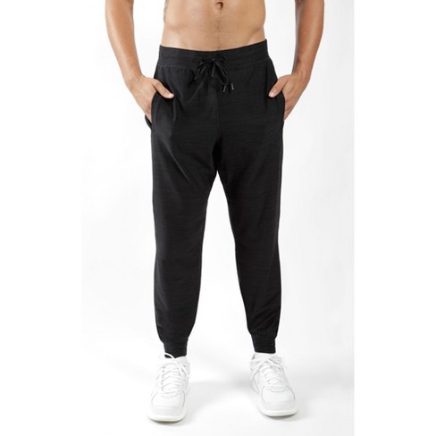 90 Degree By Reflex - Mens Heathered Jogger with Side Pockets and  Drawstring - Htr.Black - X Large