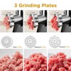 3000W Meat Grinder, Grind 3 lbs/min,Heavy-Duty Multipurpose Stainless Steel Meat Mincer with 2 Blades & 4 Grinding Plates,3 Sausage Tubes & Kibbe Kit - 3 of 4