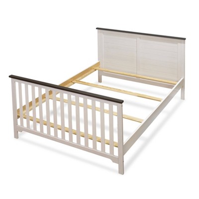 Farmhouse White and Chocolate 4-in-1 Convertible Crib Set