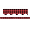 Teacher Created Resources® Red and Black Gingham Scalloped Border Trim, 35 Feet Per Pack, 6 Packs - 2 of 3