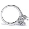 Pompeii3 VS 1/2ct Pave Halo Oval Engagement Split Shank Ring Setting 14K White Gold - 3 of 4