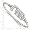 Black Bow Jewelry Sterling Silver Gamma Phi Beta Greek Life Bangle Bracelet 7 Inch - 2 of 3