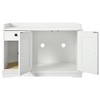 SEVOBAL Pet Crates and Houses Cat Litter Box Enclosure with Storage for Living Room Bedroom, White, 33.5"*19.7"*21.7" - 2 of 4