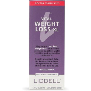 Liddell Homeopathic Weight Loss XL Oral Spray 1 Oz Natural Homeopathic Formula to Support Appetite, Metabolism & Weight Goals - 1 of 4