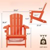 FONTOI Patio Accent Chair, Folding Adirondack Chair with Handles, Backyard Chair for Travel Camp Garden Beach - 2 of 4