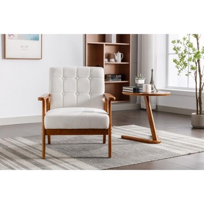 NicBex Upholstered Accent Chair with Side Table,Modern Arm Chairs for Bedroom,Reading Room