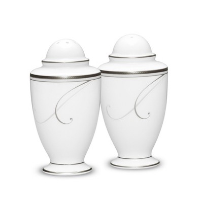 Noritake Platinum Wave Salt & Pepper Shakers