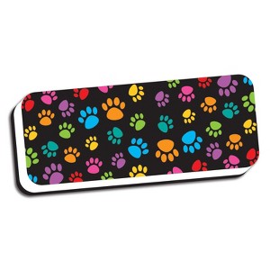 Ashley Productions Magnetic Whiteboard Eraser, Colorful Assorted Paw Pattern, 2" x 5" (Pack of 6) - 1 of 1
