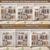 Besiost 96'' Wide Heavy-duty Closet Organizer System with Drawers and Tower Kit - 4 of 4