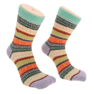 Unique Bargains Women's Thick Winter Warm Socks Assorted Color 5 Pair - 1 of 4
