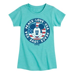 Girls' - Disney - Americana Fitted Short Sleeve Graphic T-Shirt - 1 of 4