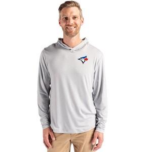 Toronto Blue Jays Cutter & Buck Coastline Epic Comfort Recycled Mens Hooded Shirt - 1 of 1