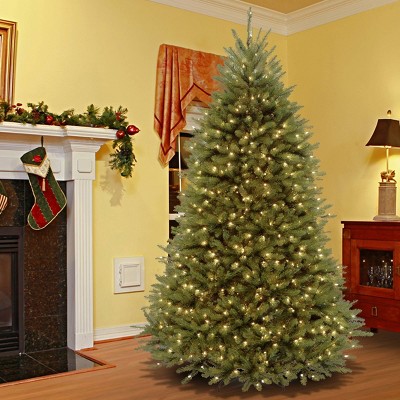 9-Foot Green Fir Artificial Christmas Tree with Clear Lights