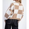 Women's Checker Cropped Sweater - ee:some - image 3 of 4