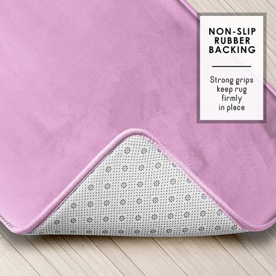 Lavender Dream Velvet Memory Foam 2-Piece Bath Mat Set