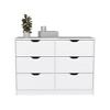 Sapphtopaz Modern Dresser with 4 Drawers & 2 Door Storage Cabinet Closet Organizer with Hollow Handles Versatile Closet for Bedroom, Entryway - 4 of 4