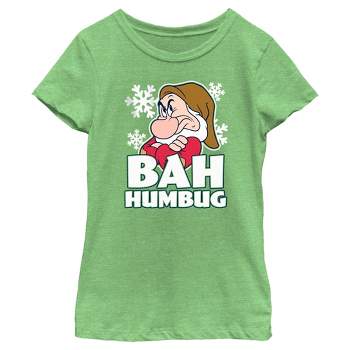 Girl's Disney Snow White and the Seven Dwarfs Grumpy Bah Humbug T-Shirt