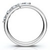 Pompeii3 Bypass 3/8Ct Diamond Fashion Anniversary Ring 14k Gold or Platinum Lab Created - 2 of 4