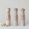 Storied Home Hand-Carved Mango Wood Wise Men Sculpture, Natural and Gold, Set of 3 - 2 of 2