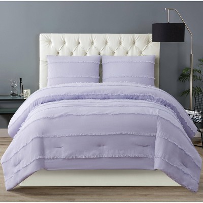 Christian Siriano Twin XL 2pc Kristen Comforter Set Purple