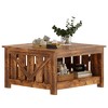 WOWLIVE Lift Top Coffee Table with Storage, Farmhouse Wood Cocktail Table - 2 of 4