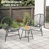 3-Piece Outdoor Bistro Set – Acapulco PE Rope Chairs & Tempered Glass Table, All-Weather for Patio, Poolside, Balcony - 2 of 4