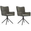 vidaXL Swivel Dining Chairs 2 pcs Dark Gray Velvet - 2 of 4