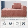 37.5" Chenille Minimalist Loveseat Sofa with Sleeper & Deep Seat - 4 of 4
