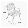 Outdoor Arched Aluminum Dining Chairs Set of 2,Weather-Resistant Mesh Patio Dining Chair,Lounge Arm Chairs for Deck or Backyard-Cuddlewood - 4 of 4