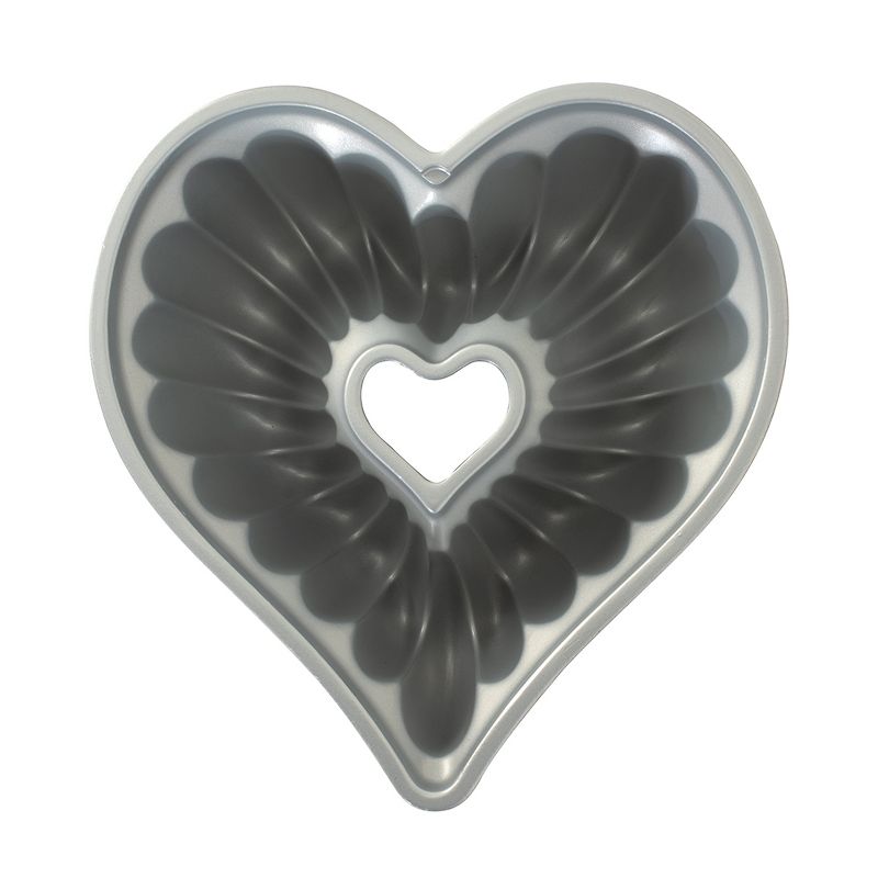 Nordic Ware Cast-Aluminum Elegant Heart Bundt Pan - Brown, 3 of 10