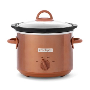 Crock-Pot 3 Quarts Manual Design Series Slow Cooker with 3 Manual Heat Settings Cooks Meals for 3 Plus People with Removable Stoneware Bowl, Copper - 1 of 4