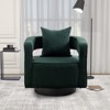 29"W Swivel Accent Open Back Chair Modern Comfy Sofa Chair For Nursery Bedroom Living Room, Club Chair Leisure Arm Chair - ModernLuxe - 2 of 4
