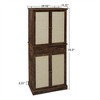 SKRAN 4 Door Storage Cabinet with 1 Drawer and with 4 Adjustable Inner Shelves, Natural Rattan Furniture for Living Room, Bedroom, Nursery - 3 of 4