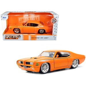 1969 Pontiac GTO Judge Pro Stock Orange 1/24 Diecast Car Model by Jada - 1 of 3