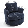31.5" Chenille Swivel Accent Chair with 360° Base and Deep Cushion for Living Room or Bedroom-Cuddlewood - 4 of 4