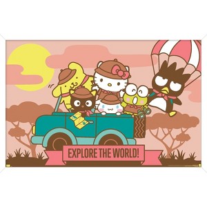 Trends International Hello Kitty and Friends: 22 Seize The Moment - Safari Framed Wall Poster Prints - 1 of 4