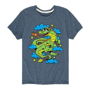 Boys' - Instant Message - I'm A Dragon In The Clouds Short Sleeve Graphic T-Shirt - 1 of 4
