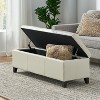 CAVINAS Bed Bench with Storage Cushioned Blanket Storage Chest Modern Bench Storage Bedroom for Bedroom, Living Room, Ivory - 3 of 4