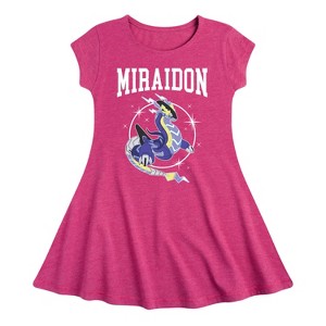 Girls' - Pokémon - Miraidon Collegiate Fit & Flair Cap Sleeve Dress - 1 of 3