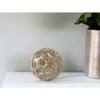 HomeRoots 3" Gold Metal Decorative Orb Tabletop Sculpture - 2 of 4