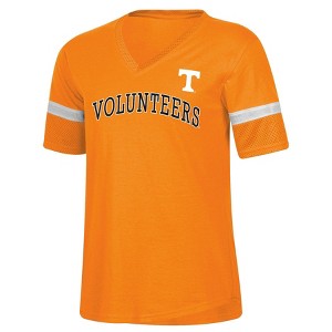 NCAA Tennessee Volunteers Women's Mesh Trim V-Neck T-Shirt - 1 of 3