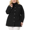 Agnes Orinda Women's Plus Size Buttons Long Sleeve Jean Jackets - 2 of 4