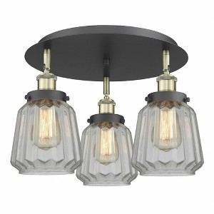 Chatham - 3 Light Flush Mount In Art Deco Style-8 Inches Tall and 18.25 Inches Wide - 1 of 1