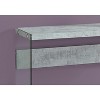 Monarch Specialties Accent Table Console Entryway Narrow Sofa Living Room Bedroom Grey Laminate Clear Tempered Glass Contemporary Modern - 3 of 4