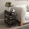LIVAREEmlen Narrow Sided Table with Drawers and Bottom Partition in Flip Over Design - Brown - 2 of 4