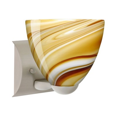 Besa Lighting Sasha 1 - Light Wall Light in  Satin Nickel